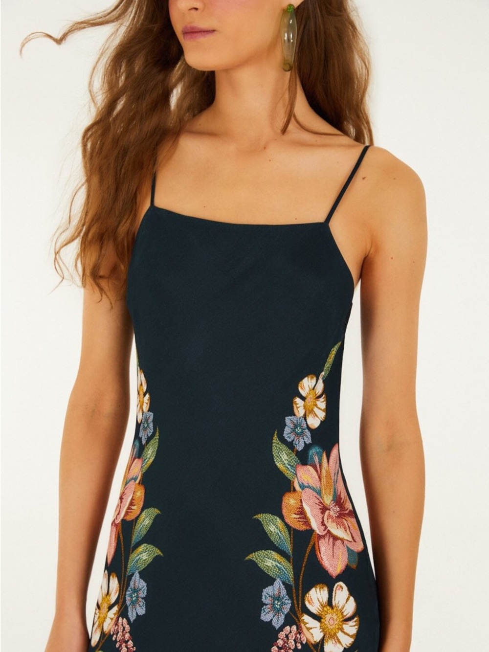 FARM Rio Dark Blue Maira Floral Lenzing™ Ecovero™ Viscose Maxi Dress Size XS NWT - Picture 15 of 16